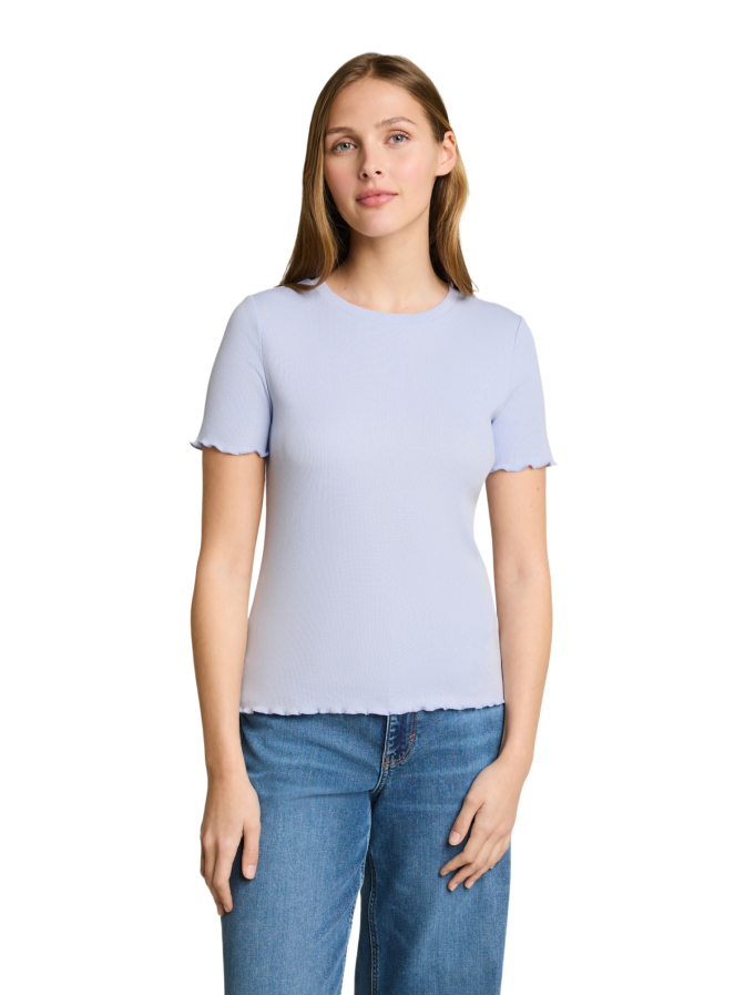 Tom Tailor Denim T-Shirt mit gewellten Saumkanten bei Robert Ley