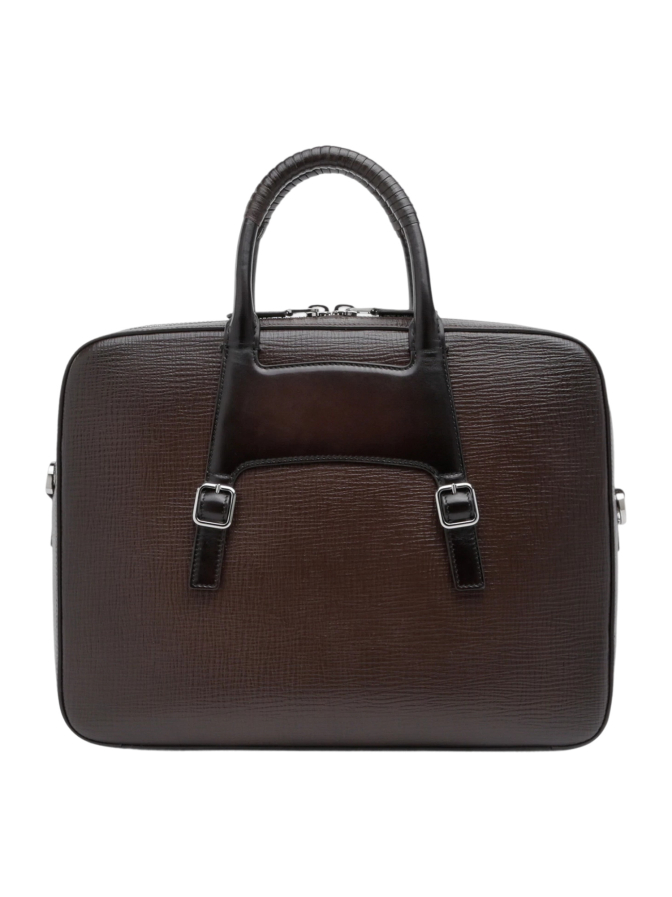 Santoni Aktentasche aus geprägtem Leder bei Robert Ley