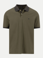 Fynch-Hatton Poloshirt mit Kontrastdetails 719-dark khaki bei Robert Ley