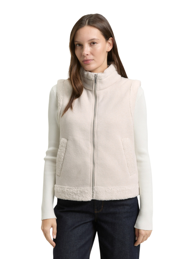 Tom Tailor Sweatweste mit Teddyfell bei Robert Ley