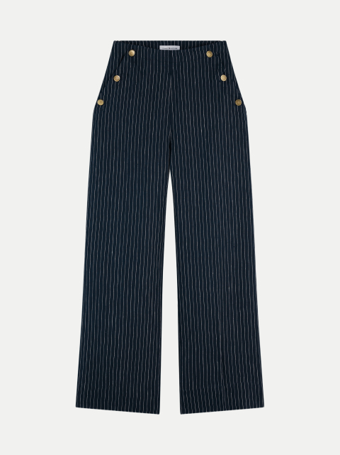 Tommy Hilfiger Nadelstreifenhose mit Knopfdetails bei Robert Ley