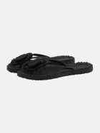 Ilse Jacobsen Flip Flops mit Blumen Cheerful 001 black bei Robert Ley