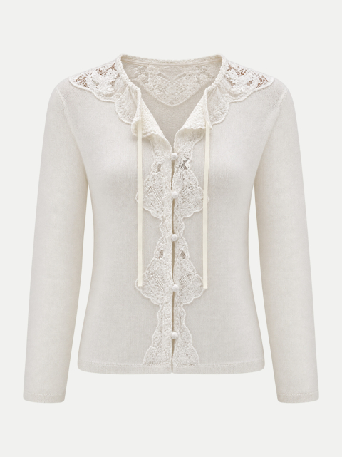 Rixo Strickjacke Tassia mit Spitze bei Robert Ley