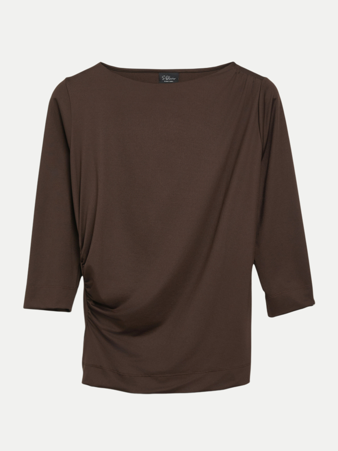 s.Oliver BLACK LABEL Langarmshirt mit Raffungen bei Robert Ley