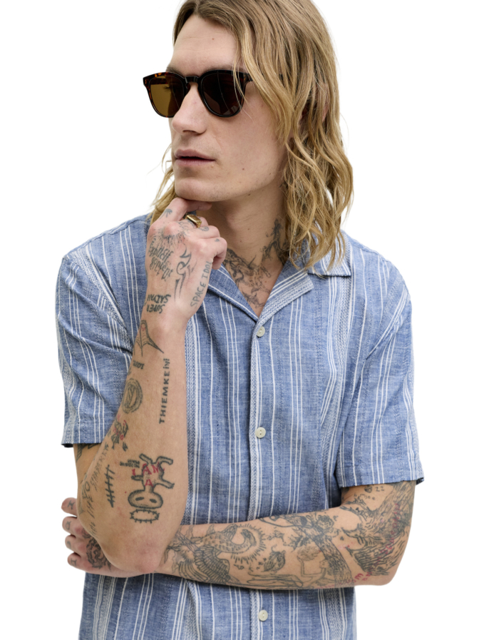 JACK & JONES Hemd mit gestreiftem Muster bei Robert Ley