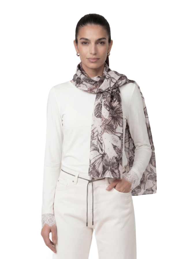 Monari Tuchschal mit Blumen-Muster bei Robert Ley