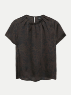 s.Oliver BLACK LABEL Satin Bluse 89A8-BROWN bei Robert Ley