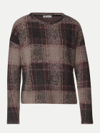 Street One Regular-Fit Pullover check style 37874-black coffee bei Robert Ley