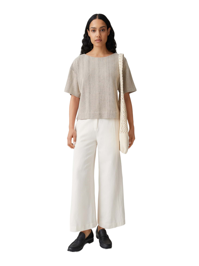 OPUS Kurzarmsweatshirt Gauster mit dreidimensionaler Textur bei Robert Ley