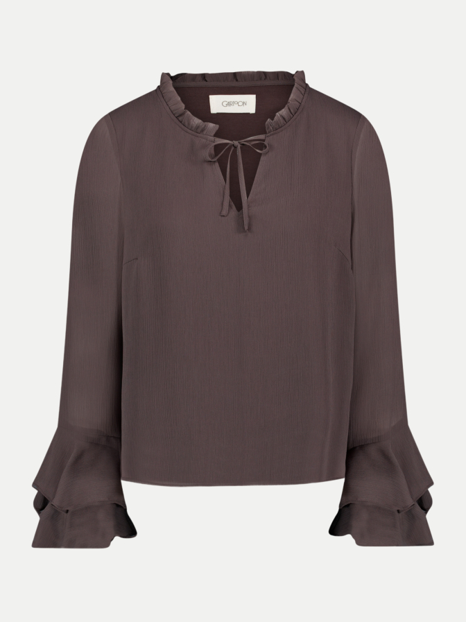 Cartoon Bluse mit Volantärmel bei Robert Ley