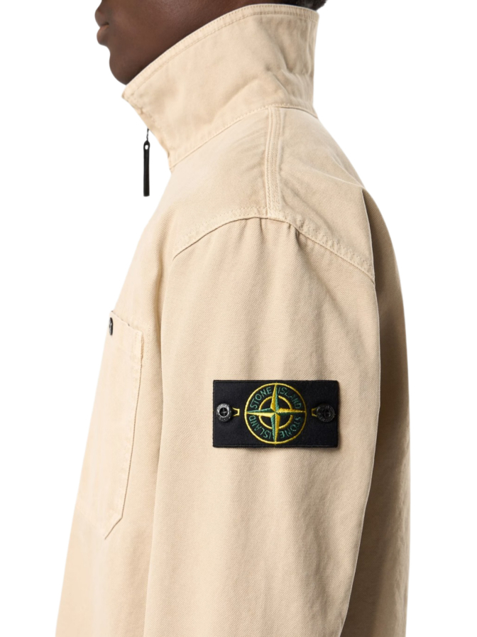 Stone Island Overshirt mit Logo-Badge bei Robert Ley