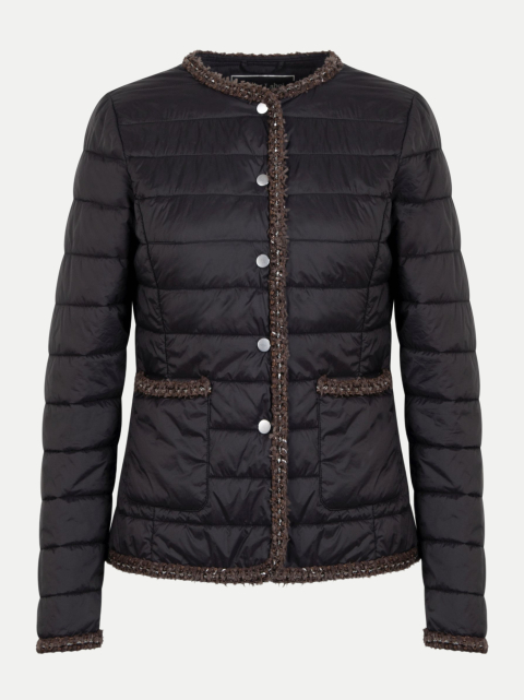 White Label Leichtsteppjacke mit Tweed-Bordüre bei Robert Ley