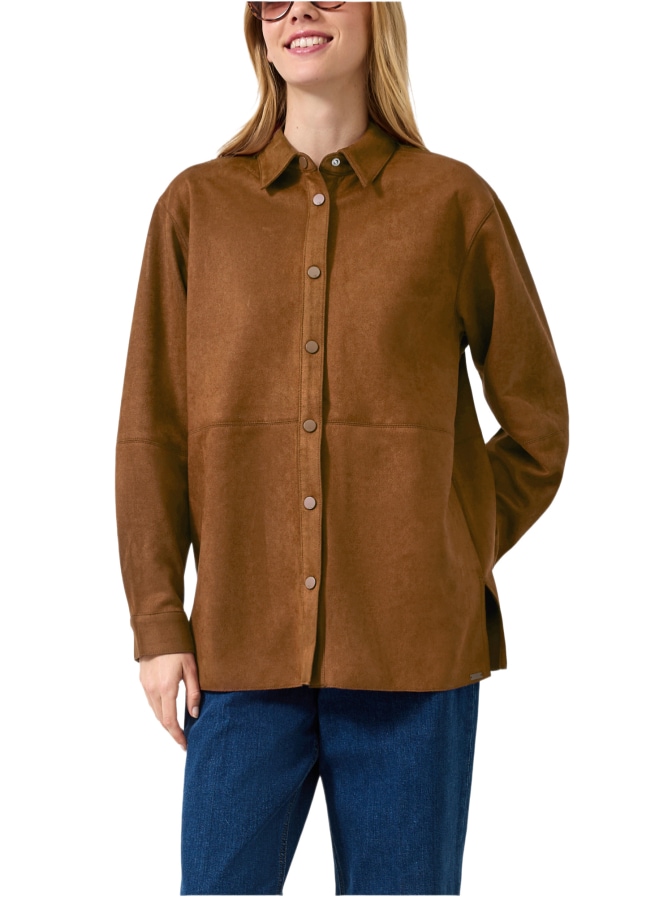 Q/S designed by Langes Velours-Overshirt bei Robert Ley