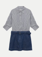 SIMKHAI Mini-Kleid Harlowe indigo stripe multi bei Robert Ley