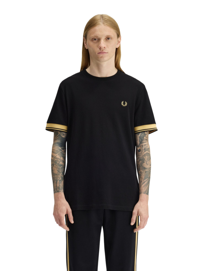 FRED PERRY T-Shirt mit Kontrast-Bündchen bei Robert Ley