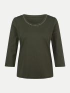 Marc Cain T-Shirt mit Schmuckcordel 599-forest night new bei Robert Ley