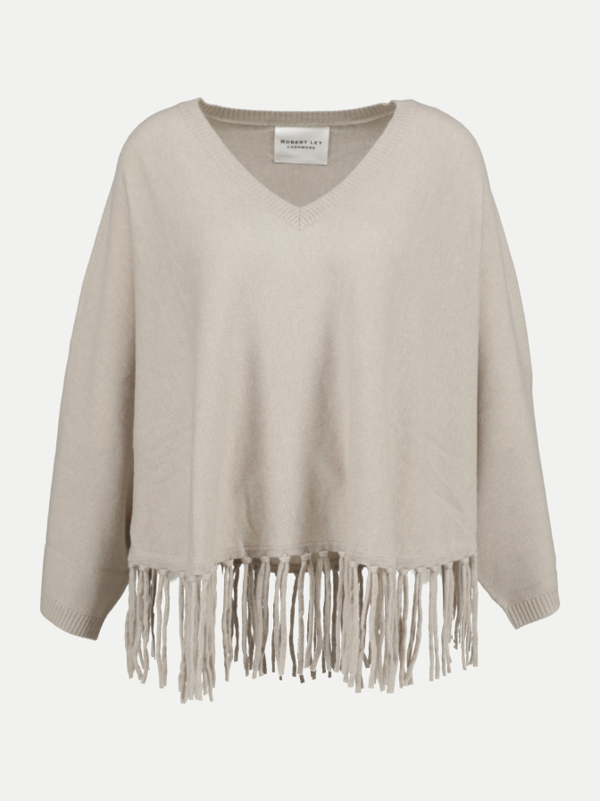 Robert Ley Poncho aus Woll-Kaschmir-Mix bei Robert Ley