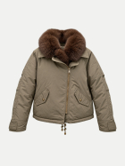 Giovanni Paris Parka mit Kunstpelzkragen ERIN grün bei Robert Ley