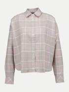 Robert Ley Oversized Flanellbluse 3-Karo grau pink rose bei Robert Ley