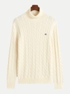 Gant Zopfstrick Rollkragenpullover 130-CREAM bei Robert Ley
