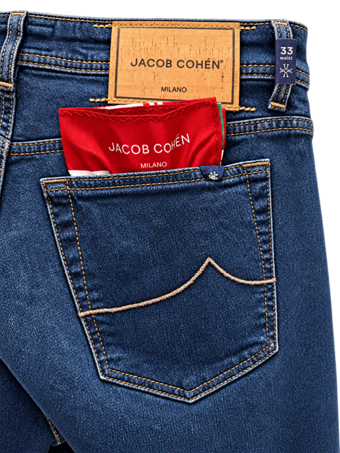 Jacob Cohen Slim-Fit Jeans Bard mit Einstecktuch bei Robert Ley