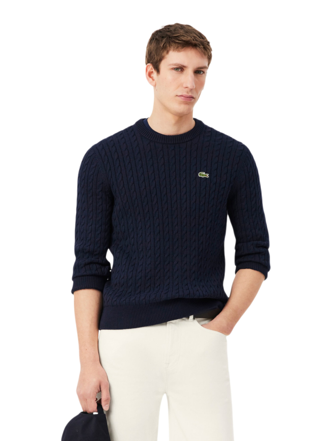 Lacoste Pullover mit Zopfmuster bei Robert Ley