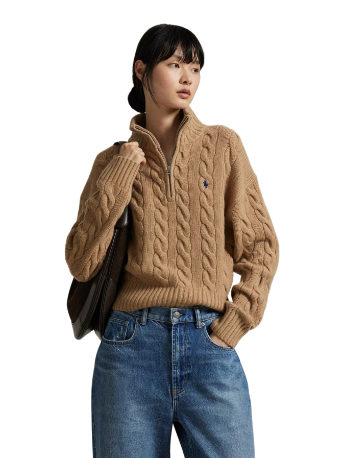 Polo Ralph Lauren Woll-Kaschmir-Pullover mit Zopfmuster bei Robert Ley