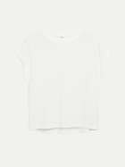 s.Oliver RED LABEL T-Shirt mit Turn-Up Ärmeln 0210-WHITE bei Robert Ley