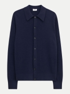Filippa K Cotton Merino Knit Shirt 2830-navy bei Robert Ley