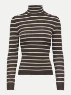 Only Rollkragenpullover ONLKarol 237375015-Coffee Bean/Thin Stripes/Whitecap G bei Robert Ley