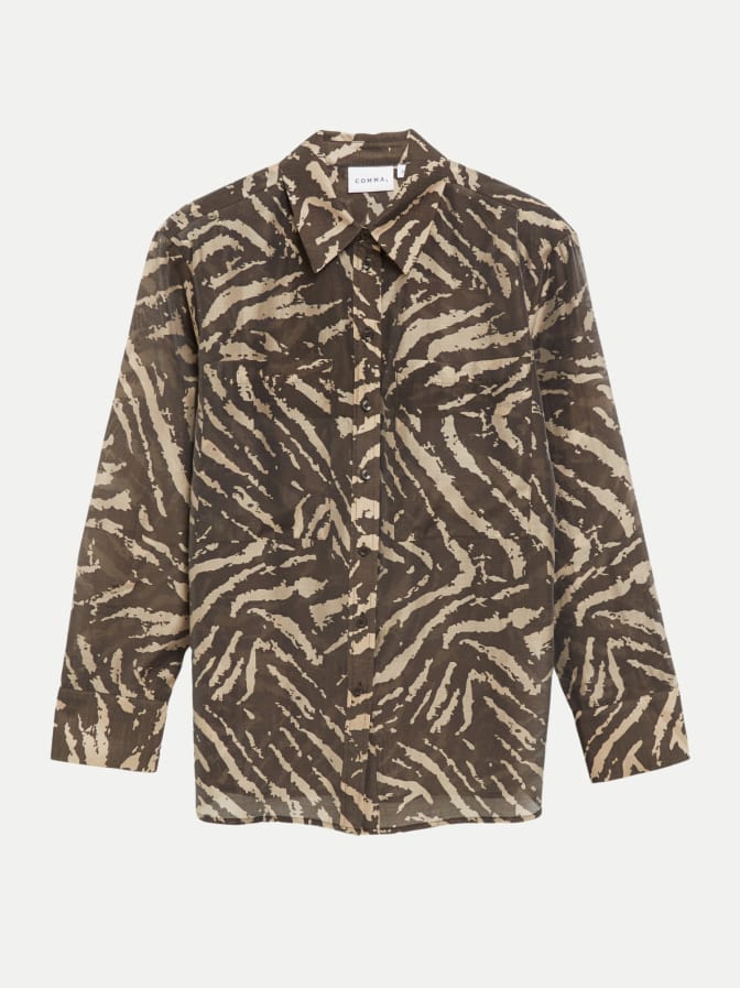 Comma Hemdbluse mit Animal-Print bei Robert Ley