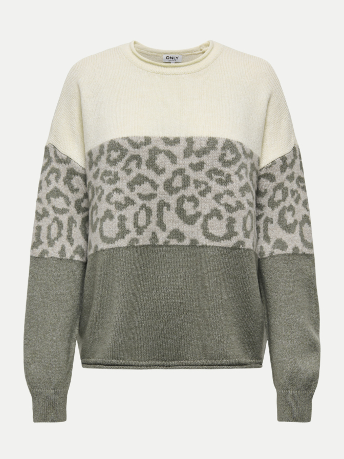 Only Pulover Jade mit Animalprint bei Robert Ley