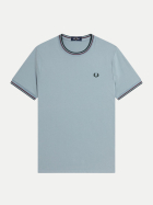 FRED PERRY T-Shirt mit Doppelstreifen 98a-stckpbl/oxb/grsr bei Robert Ley