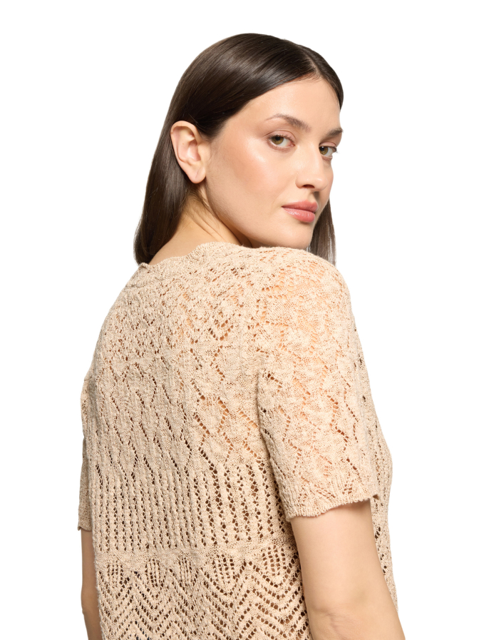 Cartoon Strickjacke mit Ajour-Muster bei Robert Ley