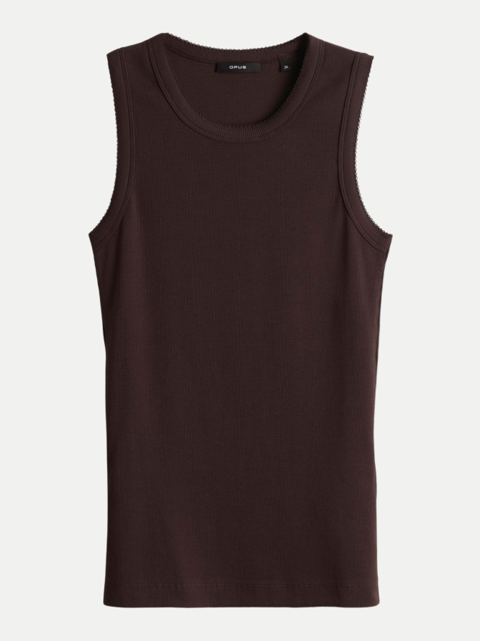 Opus Tanktop Ilesso mit Spitzenborte bei Robert Ley