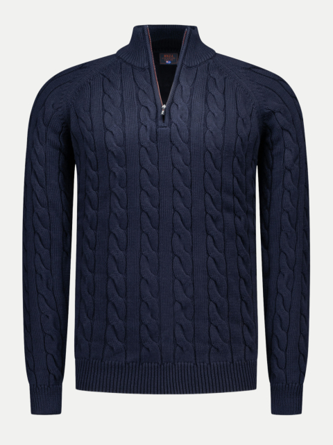 NZA New Zealand Auckland Zopfstrickpullover mit Troyer-Kragen bei Robert Ley