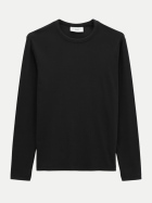 Marc O'Polo DENIM Longsleeve Regular aus geripptem Bio-Baumwoll-Jersey 0001-Black bei Robert Ley