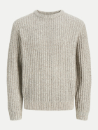 Jack & Jones Strickpullover mit Rundhalsausschnitt 296416003-Sea Salt/Twisted Mulch + Monks Robe bei Robert Ley