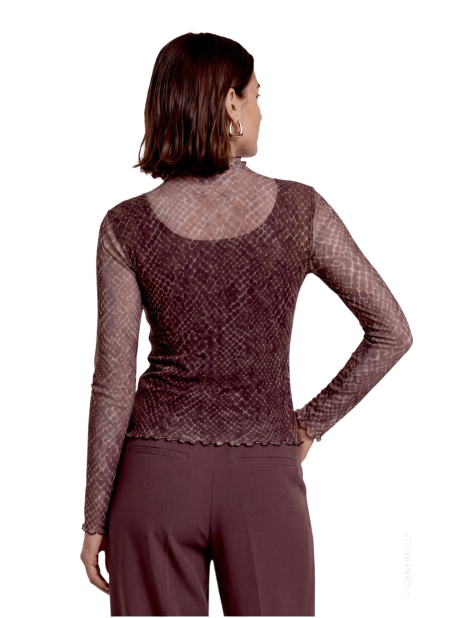 Zero Mesh-Shirt mit Muster bei Robert Ley