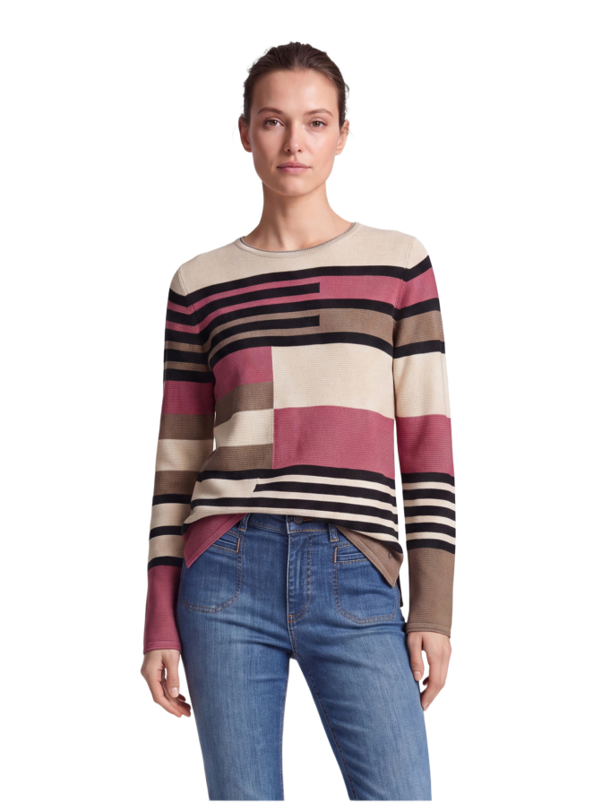 Rabe Moden Strickpullover im Color-Blocking-Design bei Robert Ley