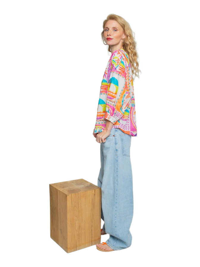 Emily Van Den Bergh Bluse mit Multicolour Print bei Robert Ley