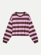 Marc O'Polo DENIM Longsleeve mit Sweatshirt-Charakter 7026-Dark Red_Multi_01 bei Robert Ley