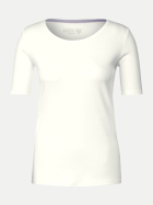 Cecil Basic T-Shirt Style Lena 13474-vanilla white bei Robert Ley