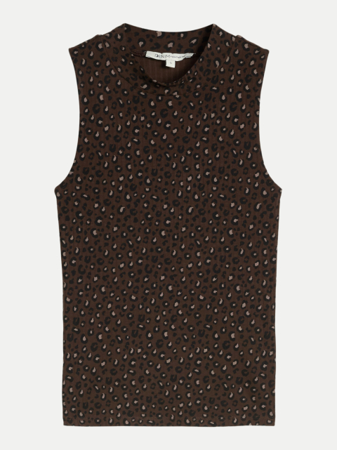 Tom Tailor Denim Ripp-Top mit Leo-Muster bei Robert Ley