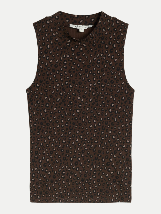 Tom Tailor Denim Ripp-Top mit Leo-Muster bei Robert Ley