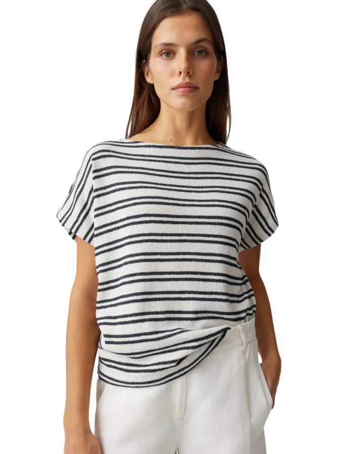 Opus Gestreiftes Jerseyshirt Sostal in Strickoptik bei Robert Ley