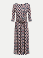 Robert Ley Midi-Jerseykleid mit Raffung im Taillenbereich KREIS/BLUME d.grün/zimt bei Robert Ley