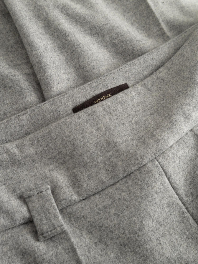 Windsor Women Wide-Leg Wollhose mit Bügelfalte bei Robert Ley