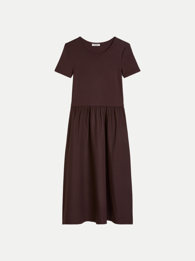Marc O'Polo DENIM Jerseykleid mit Baumwoll-Popelinerock bei Robert Ley