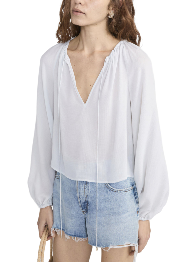 Frame Seidenbluse im Ballon-Stil bei Robert Ley